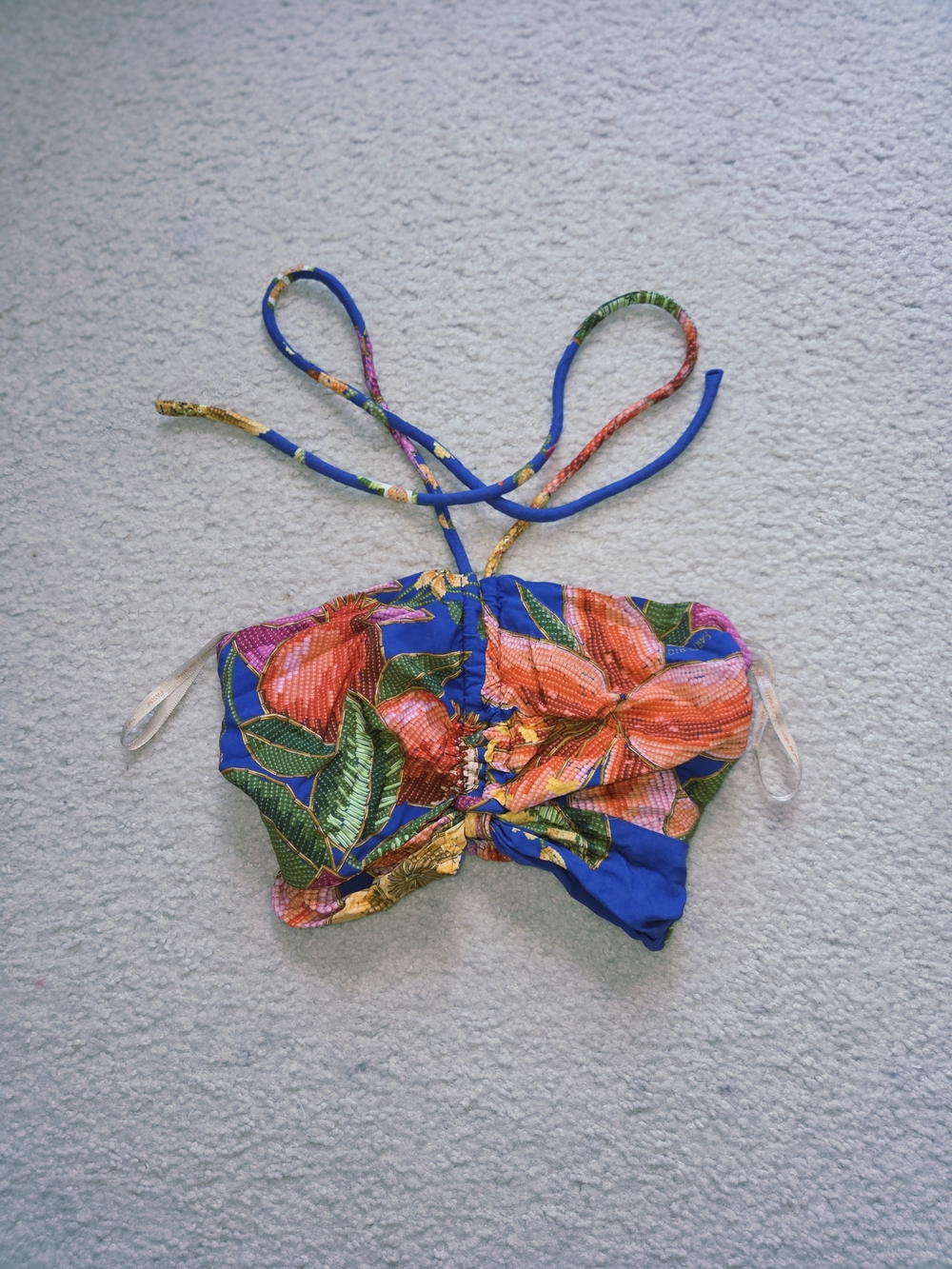 Farm Rio Blue Floral Halter Top